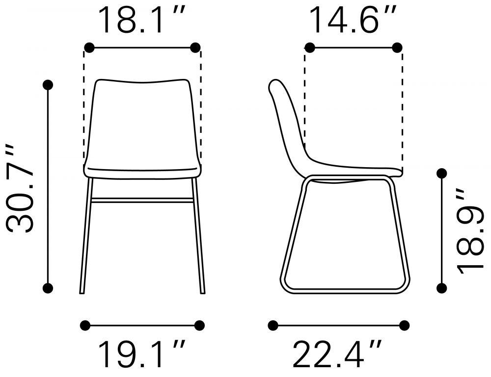SwayLiving Smart Dg Chair (Set of 2) Black DINING CHAIRS