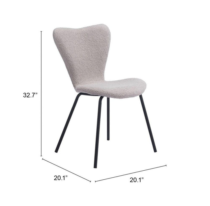 SwayLiving Thibideaux Dg Chair (Set of 2) Light Gray DINING CHAIRS