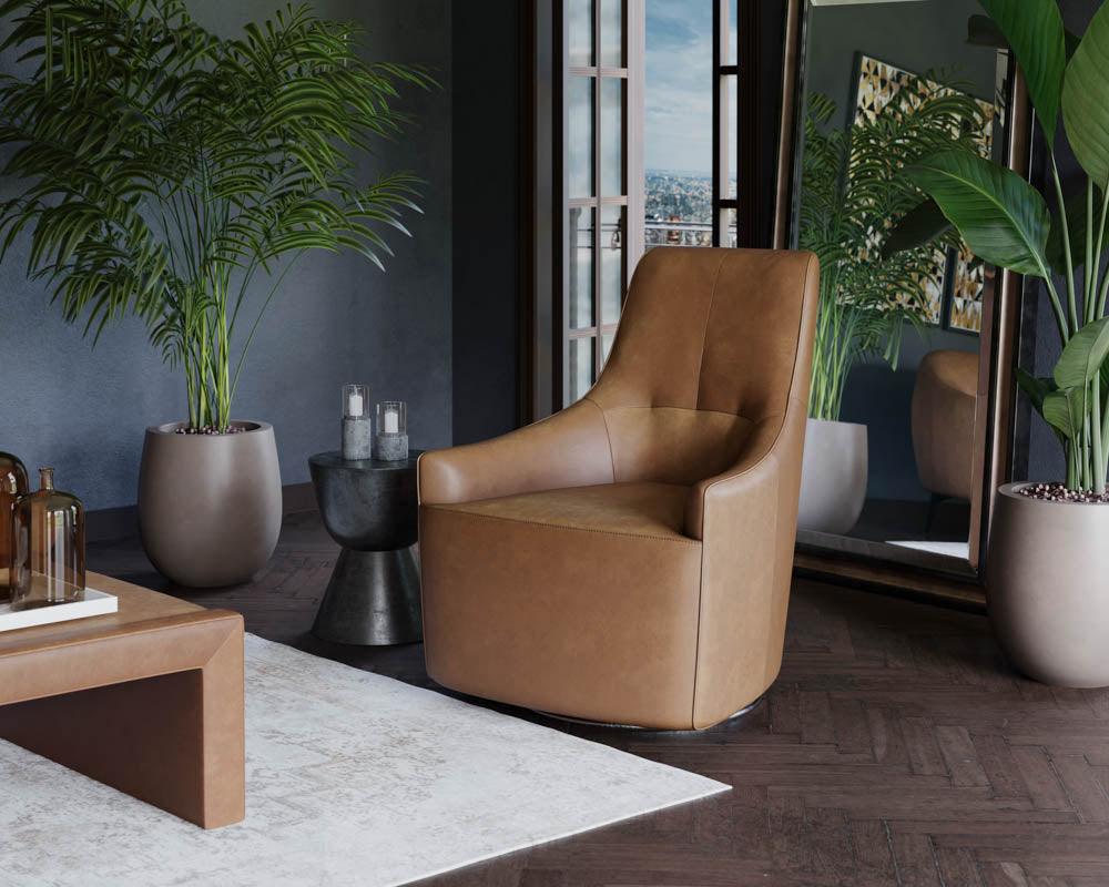 SwayLiving Carmine Swivel Lounge Chair ACCENT + LOUNGE CHAIRS