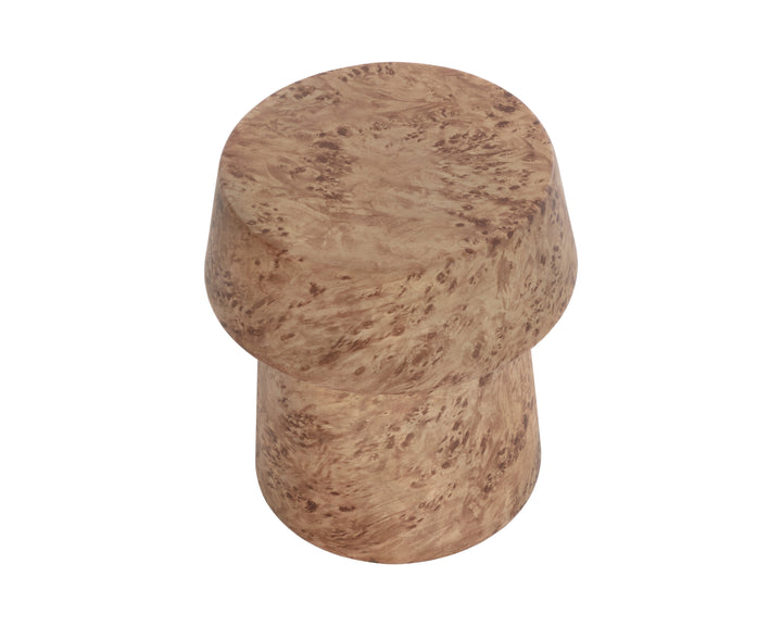 Brie End Table - Burl Look