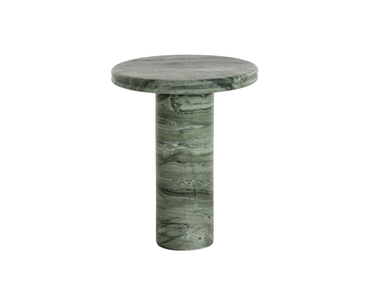 Bastion End Table - Marble Look - Sage