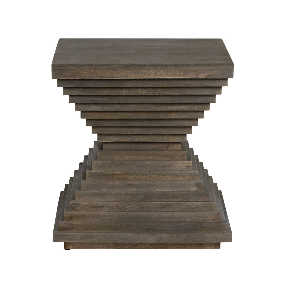 SwayLiving Stacked Hourglass Wood End Table ACCENT TABLES