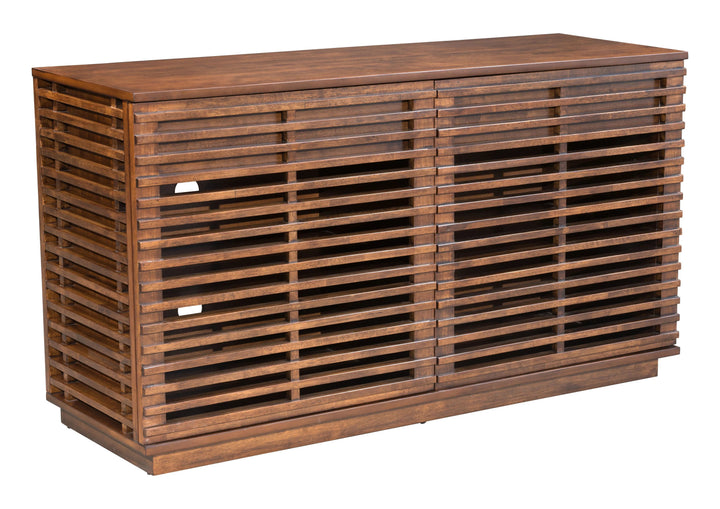 SwayLiving Linea Credenza Walnut SIDEBOARDS + CABINETS