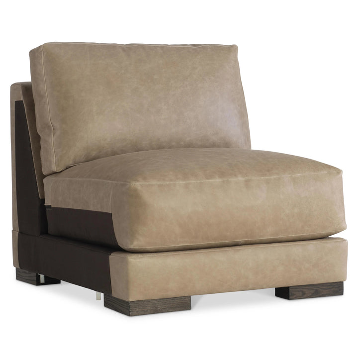 SwayLiving - Lars Leather Armless Chair - 1230LO | SwayLiving