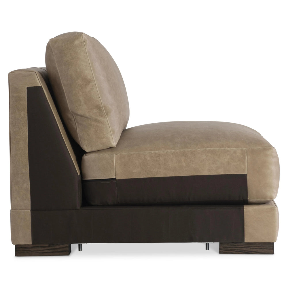 SwayLiving - Lars Leather Armless Chair - 1230LO | SwayLiving