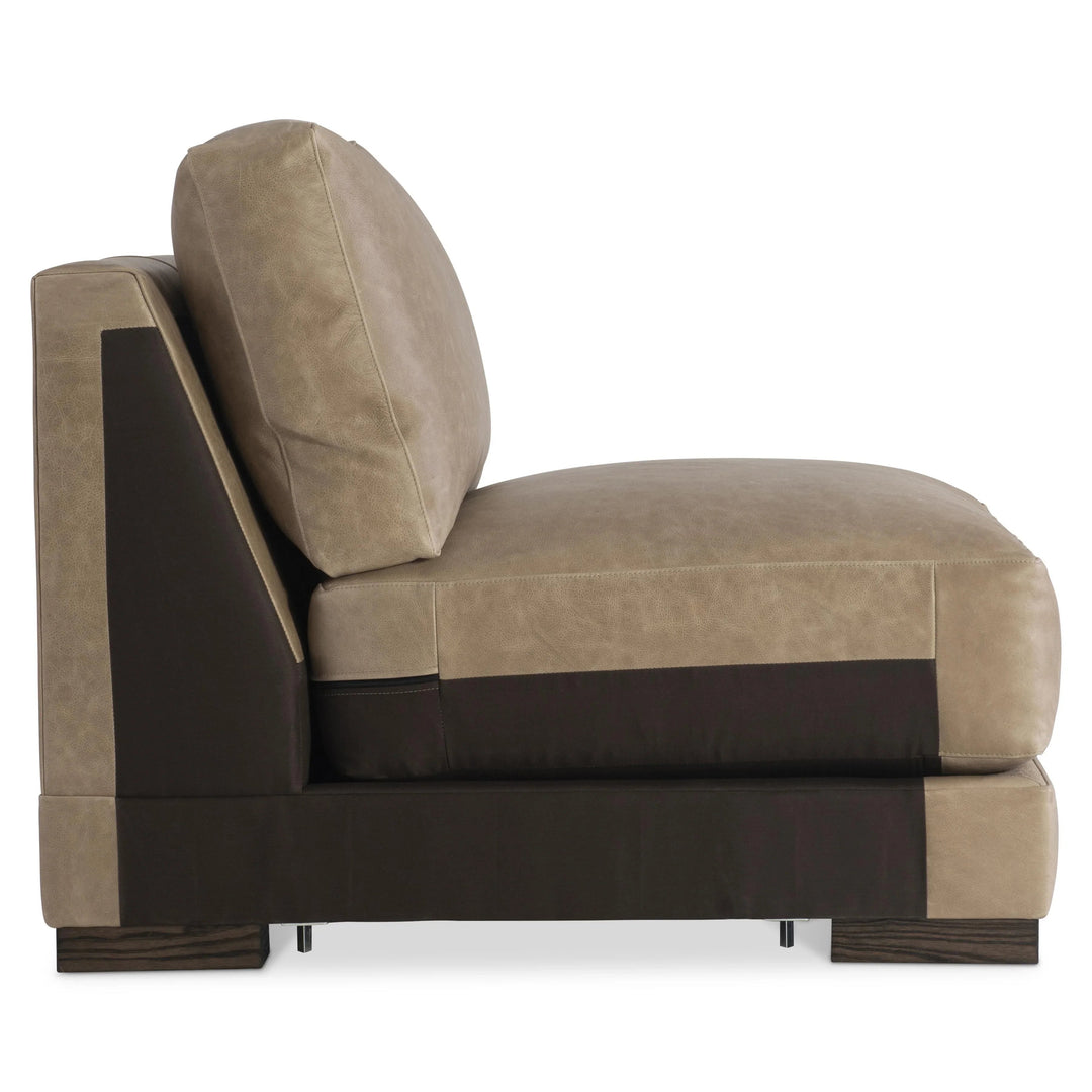 SwayLiving - Lars Leather Armless Chair - 1230LO | SwayLiving