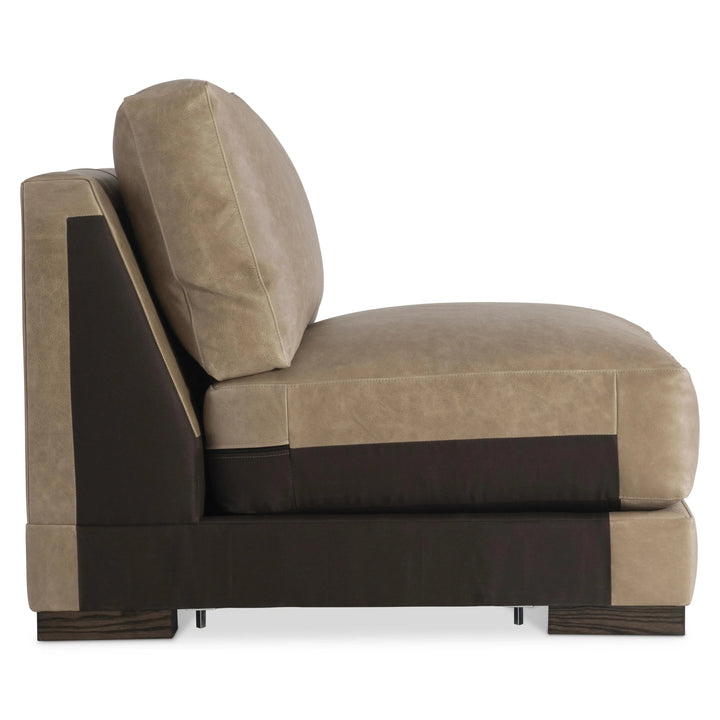 SwayLiving - Lars Leather Armless Chair - 1230LO | SwayLiving