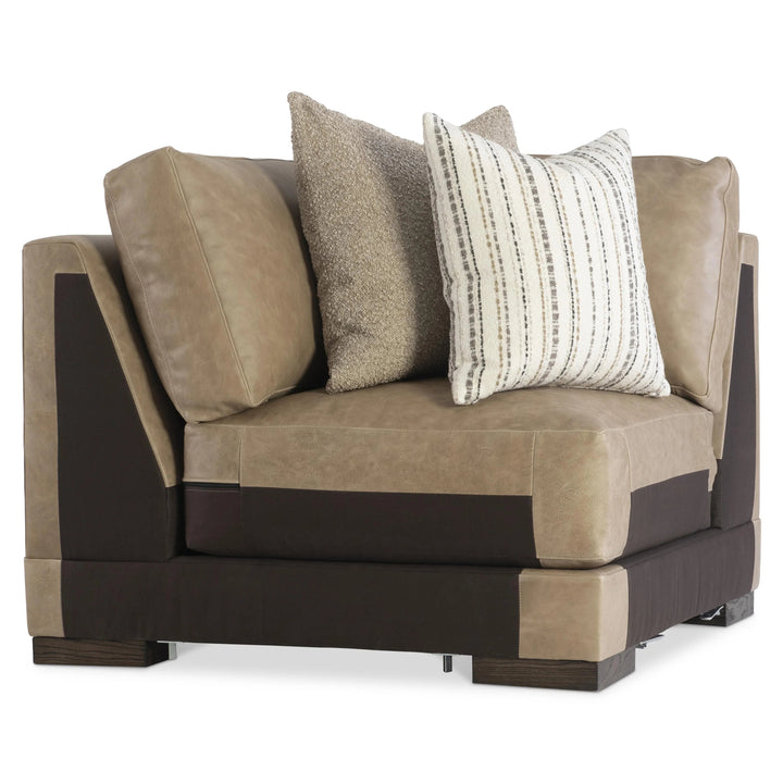 SwayLiving - Lars Leather Corner Chair - 1232LO | SwayLiving