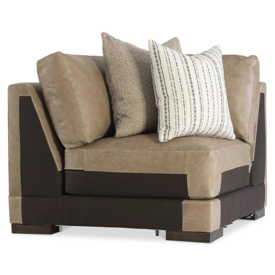 SwayLiving - Lars Leather Corner Chair - 1232LO | SwayLiving