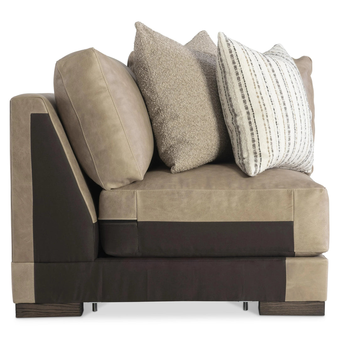 SwayLiving - Lars Leather Corner Chair - 1232LO | SwayLiving