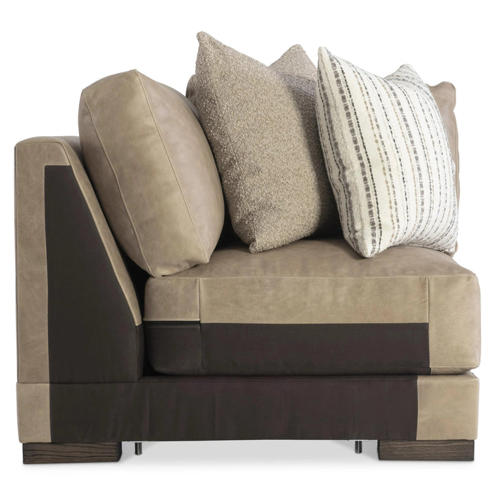 SwayLiving - Lars Leather Corner Chair - 1232LO | SwayLiving