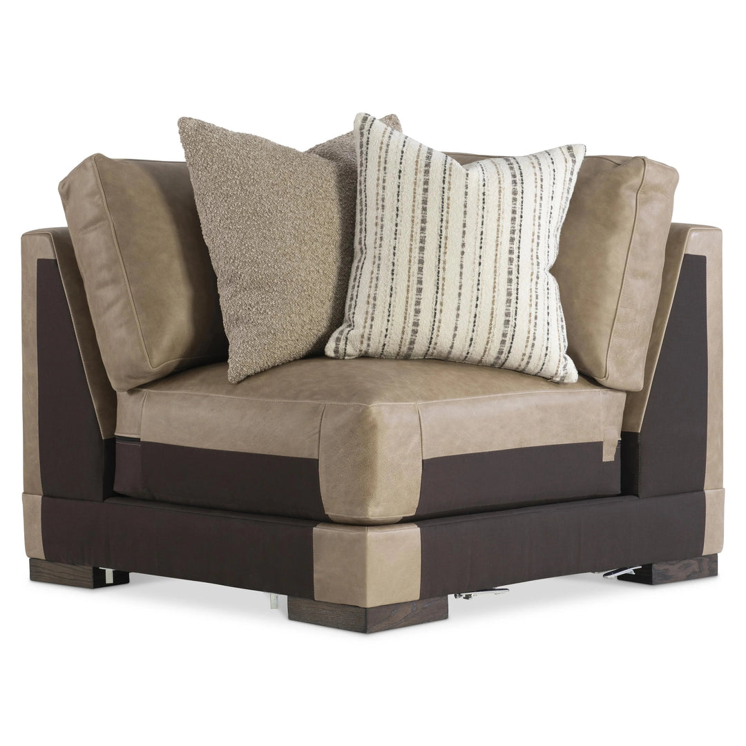 SwayLiving - Lars Leather Corner Chair - 1232LO | SwayLiving