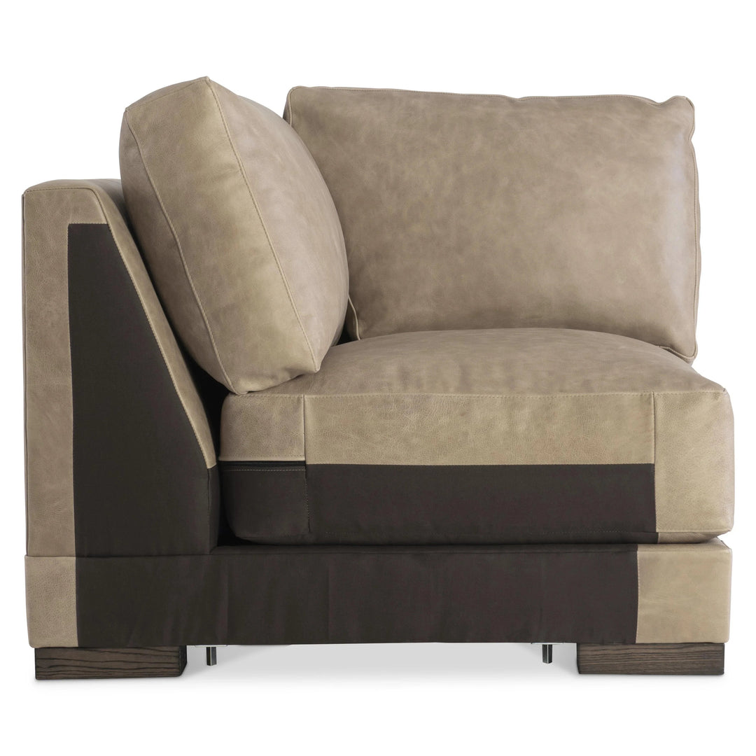 SwayLiving - Lars Leather Corner Chair - 1232LO | SwayLiving