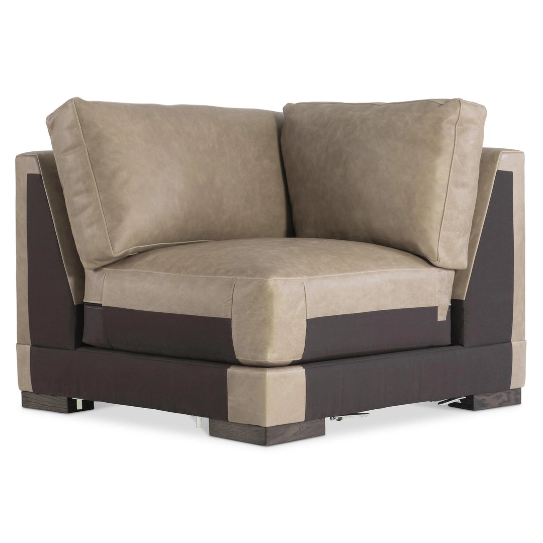SwayLiving - Lars Leather Corner Chair - 1232LO | SwayLiving