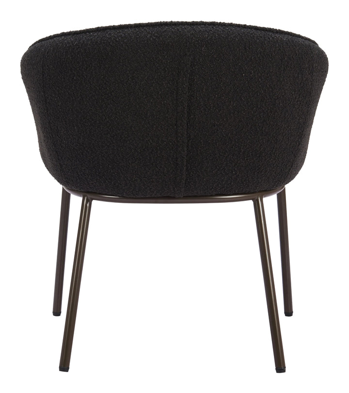 SwayLiving Essen Dining Chair Black & Bronze - Set of 2 DINING CHAIRS