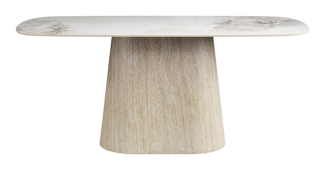 Nooka Dining Table White & Natural