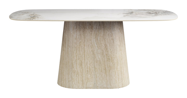 Nooka Dining Table White & Natural