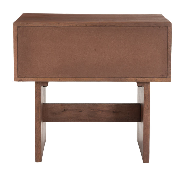 Amaria Nightstand Natural & Walnut