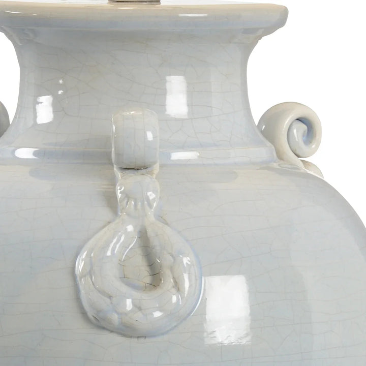 Cloud Blue Crackle Glaze/Antique Silver Leaf