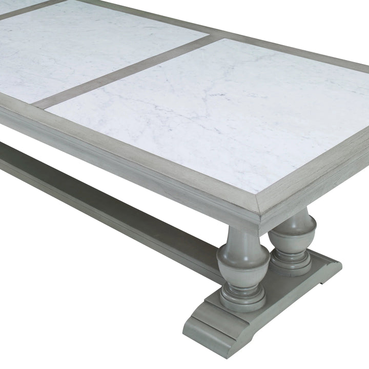 SwayLiving Harvest Dining Table (96" Marble Top) DINING TABLES