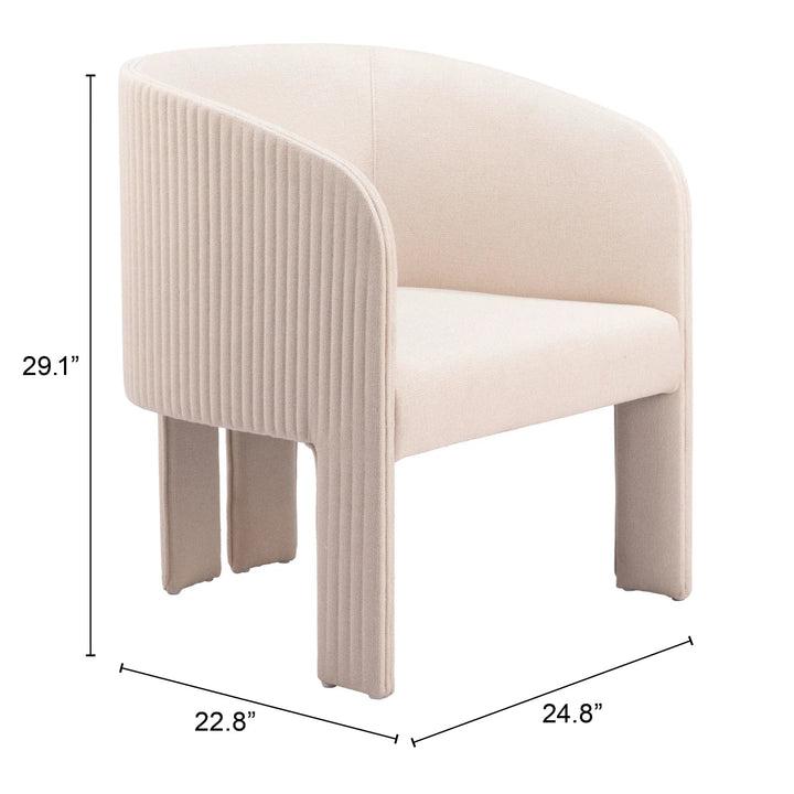 SwayLiving Hull Accent Chair Beige ACCENT + LOUNGE CHAIRS