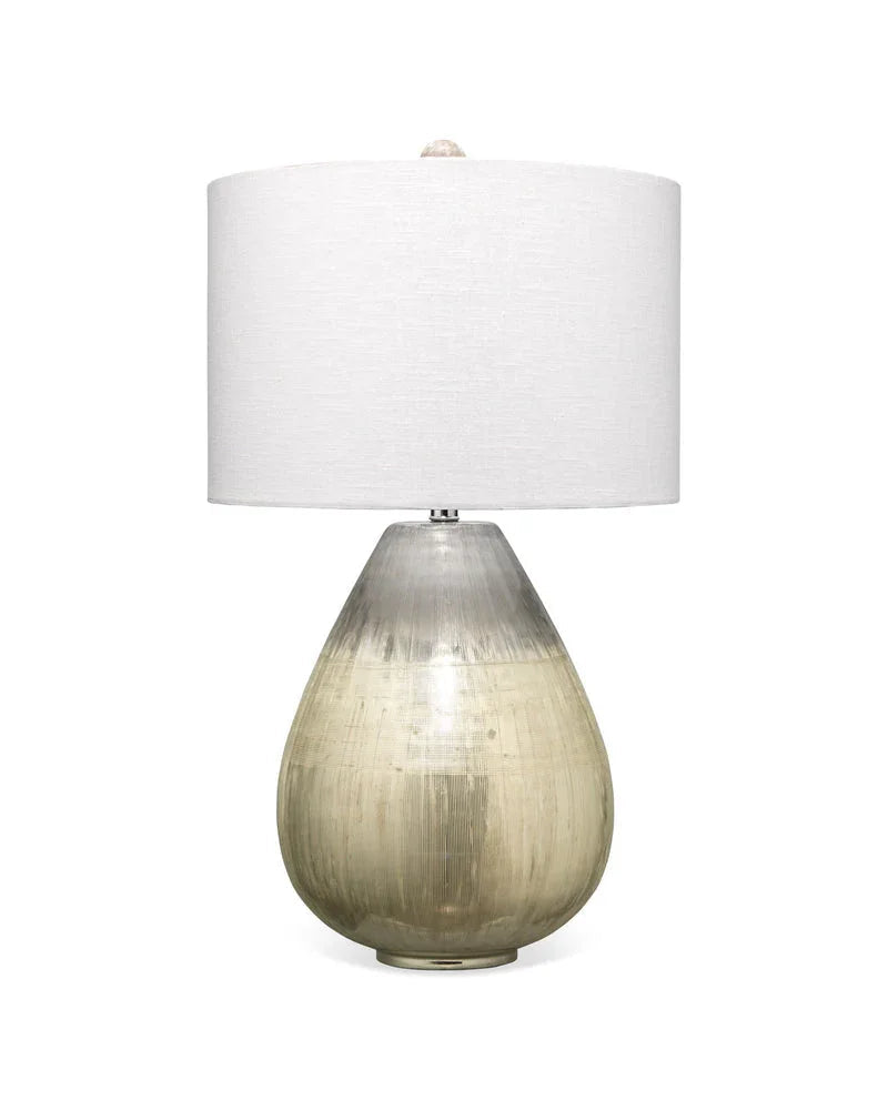 SwayLiving Damsle Glass Table Lamp with Linen Shade TABLE LAMPS