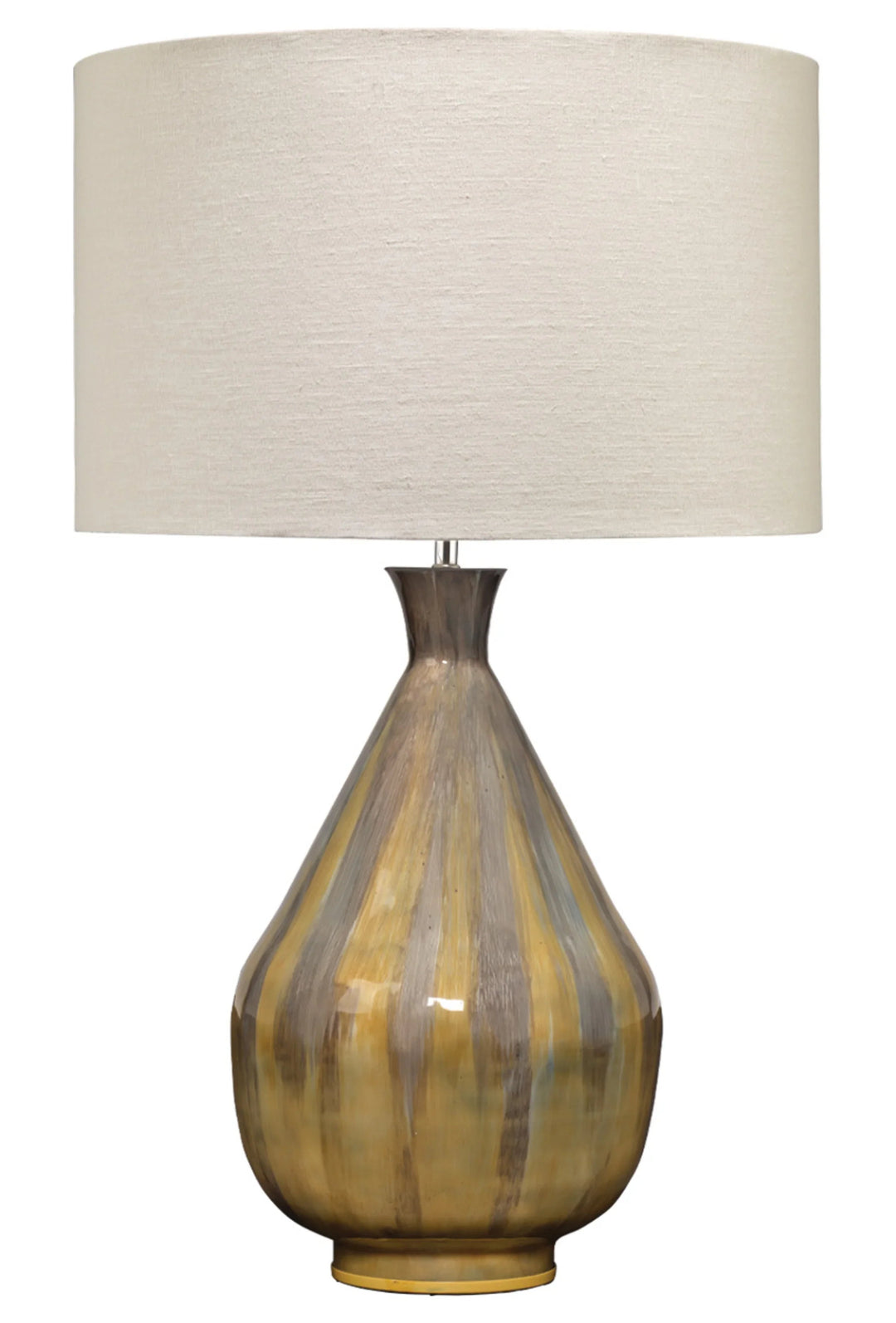 SwayLiving Daybreak Iron Table Lamp with Linen Shade, Grey Enameled TABLE LAMPS
