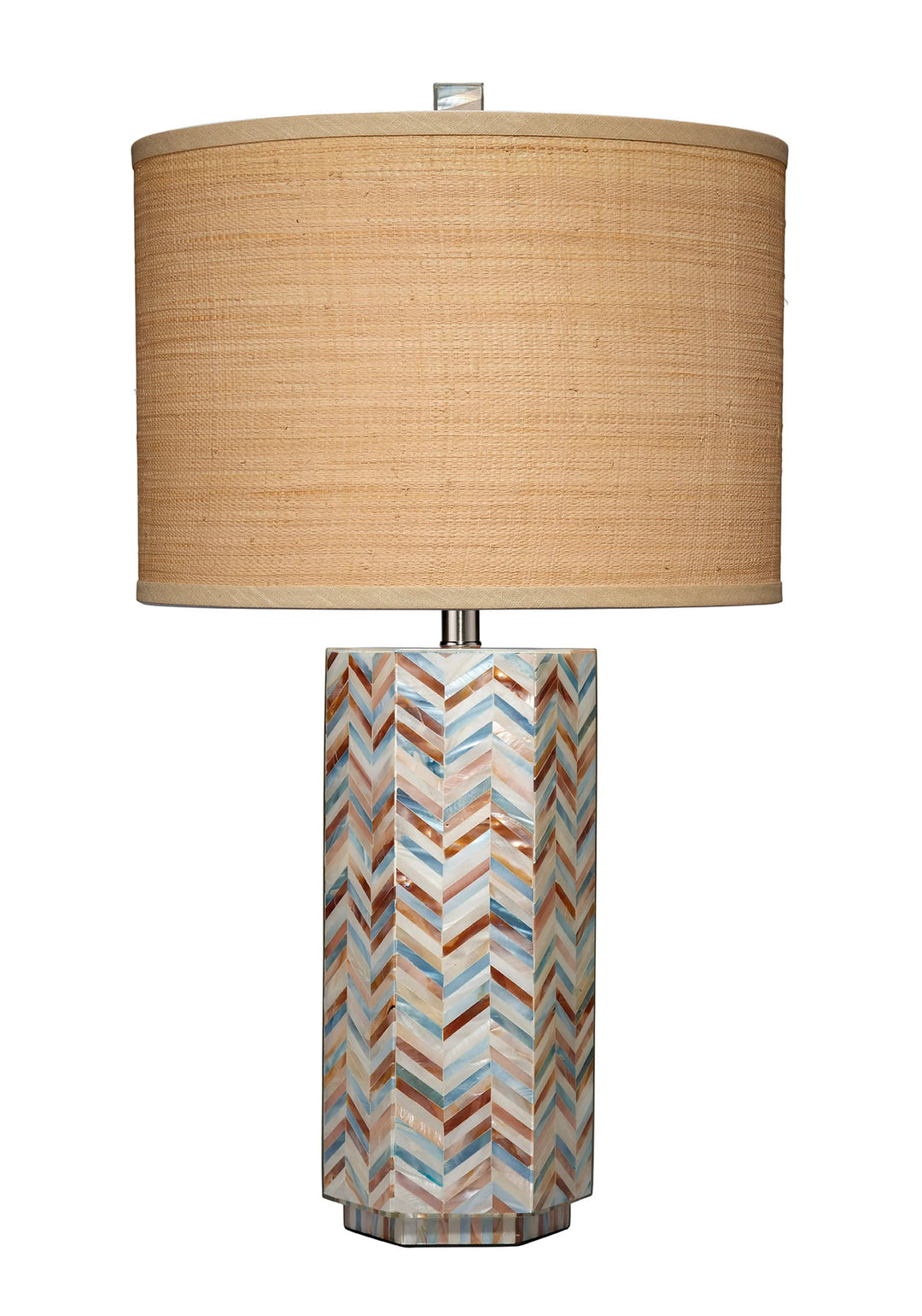 SwayLiving Lucille Mother of Pearl Table Lamp with Raffia Shade TABLE LAMPS