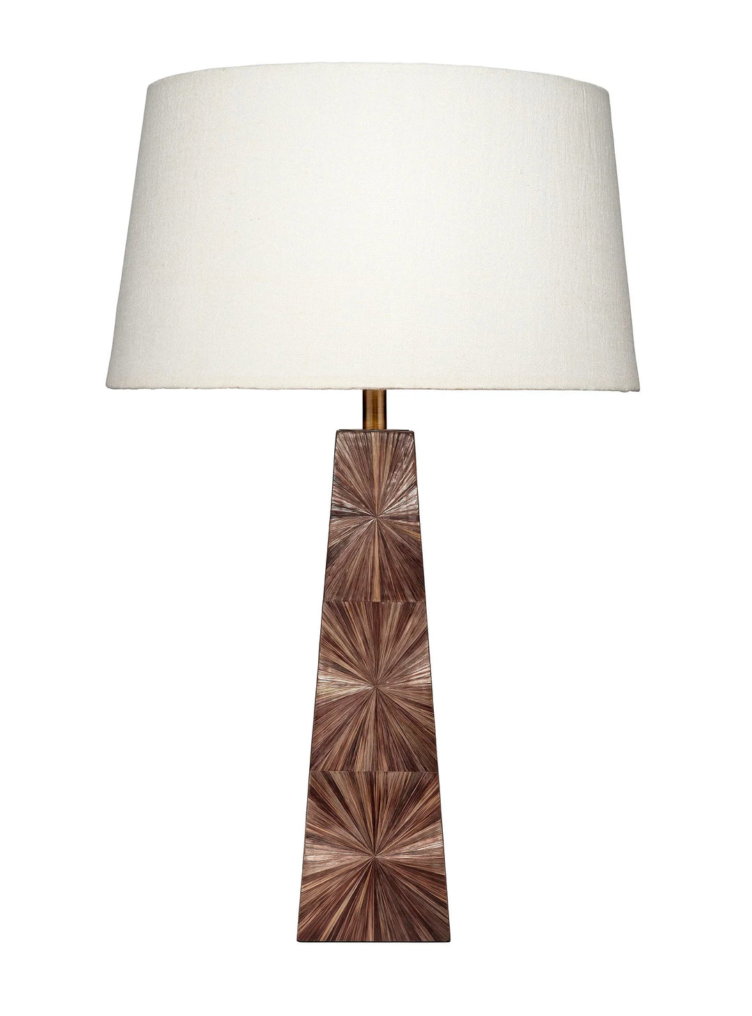 SwayLiving Palm Marquetry Table Lamp with Linen Shade TABLE LAMPS