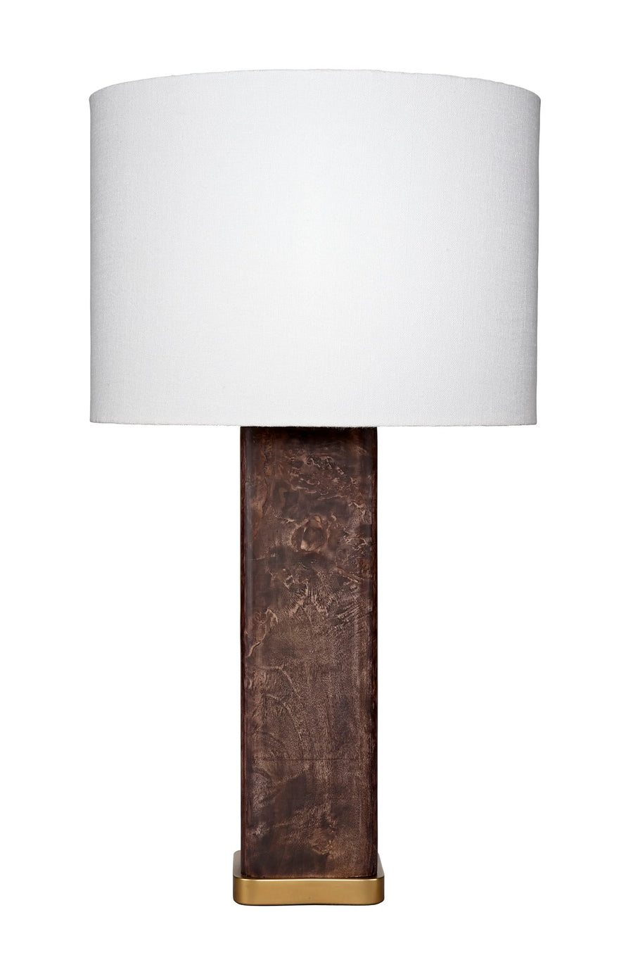 SwayLiving Preston Burl Wood Table Lamp with Linen Shade TABLE LAMPS