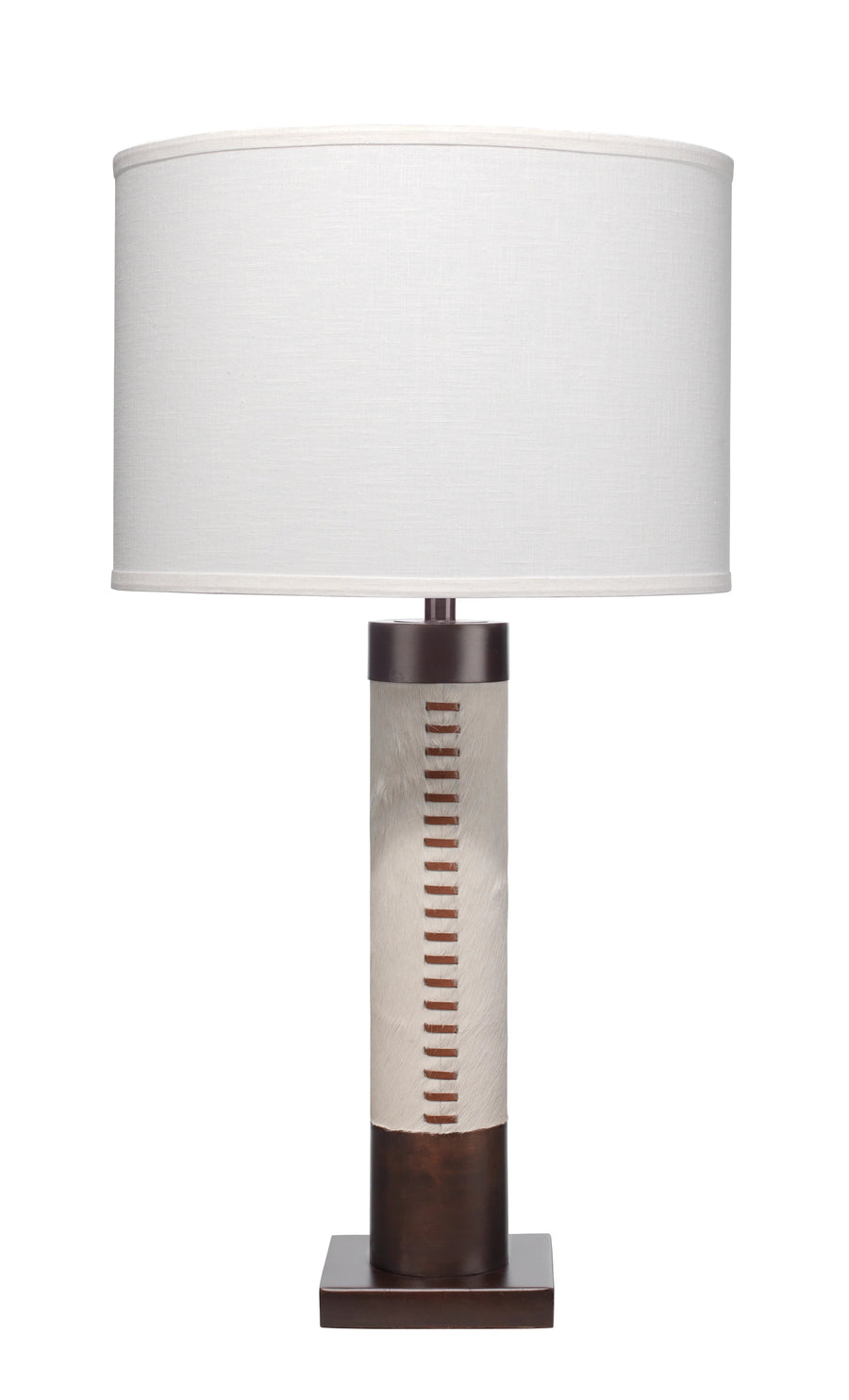 SwayLiving Sheridan Ox Hide Table Lamp with Linen Shade TABLE LAMPS