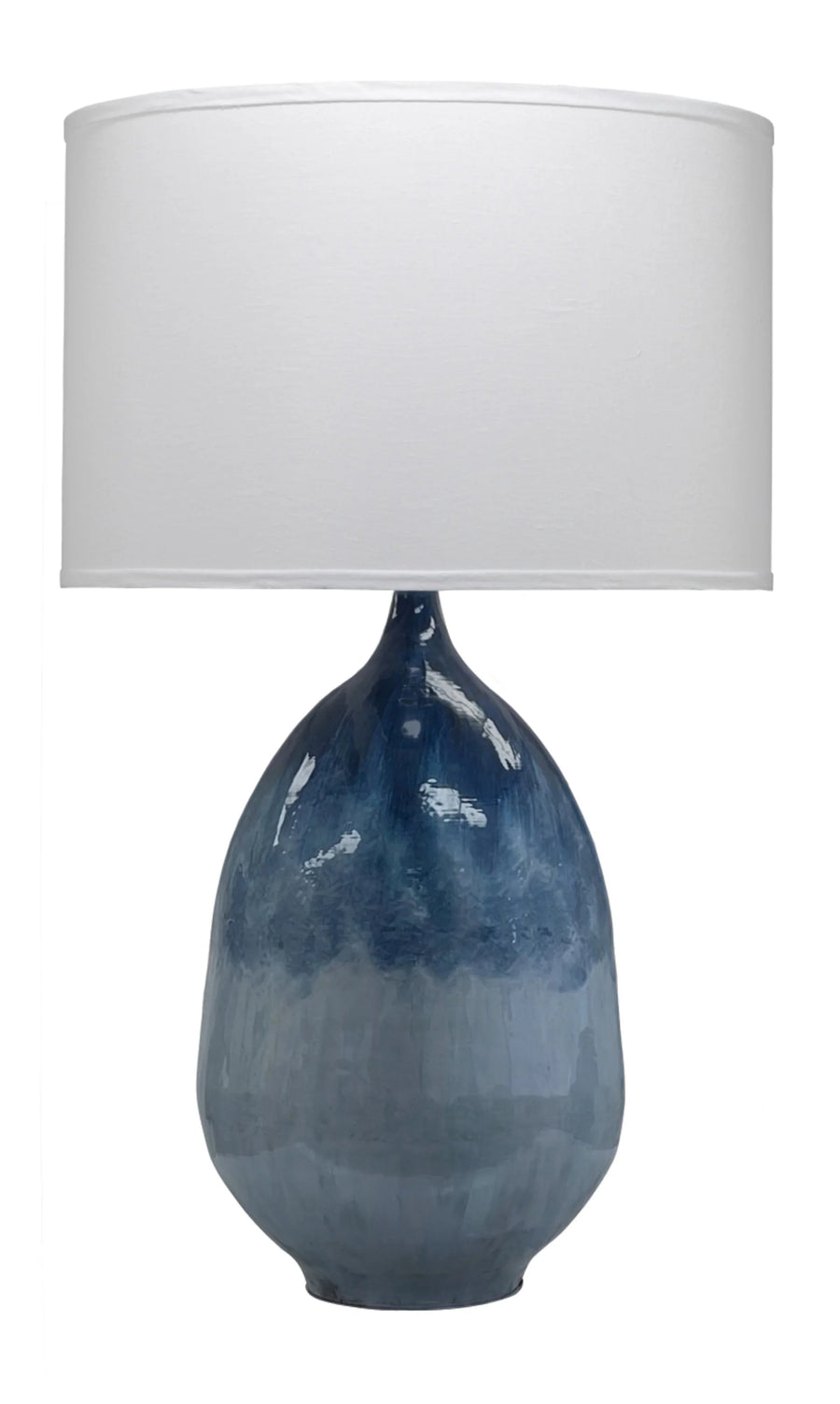 SwayLiving Twilight Iron Table Lamp with Linen Shade, Blue Ombre TABLE LAMPS