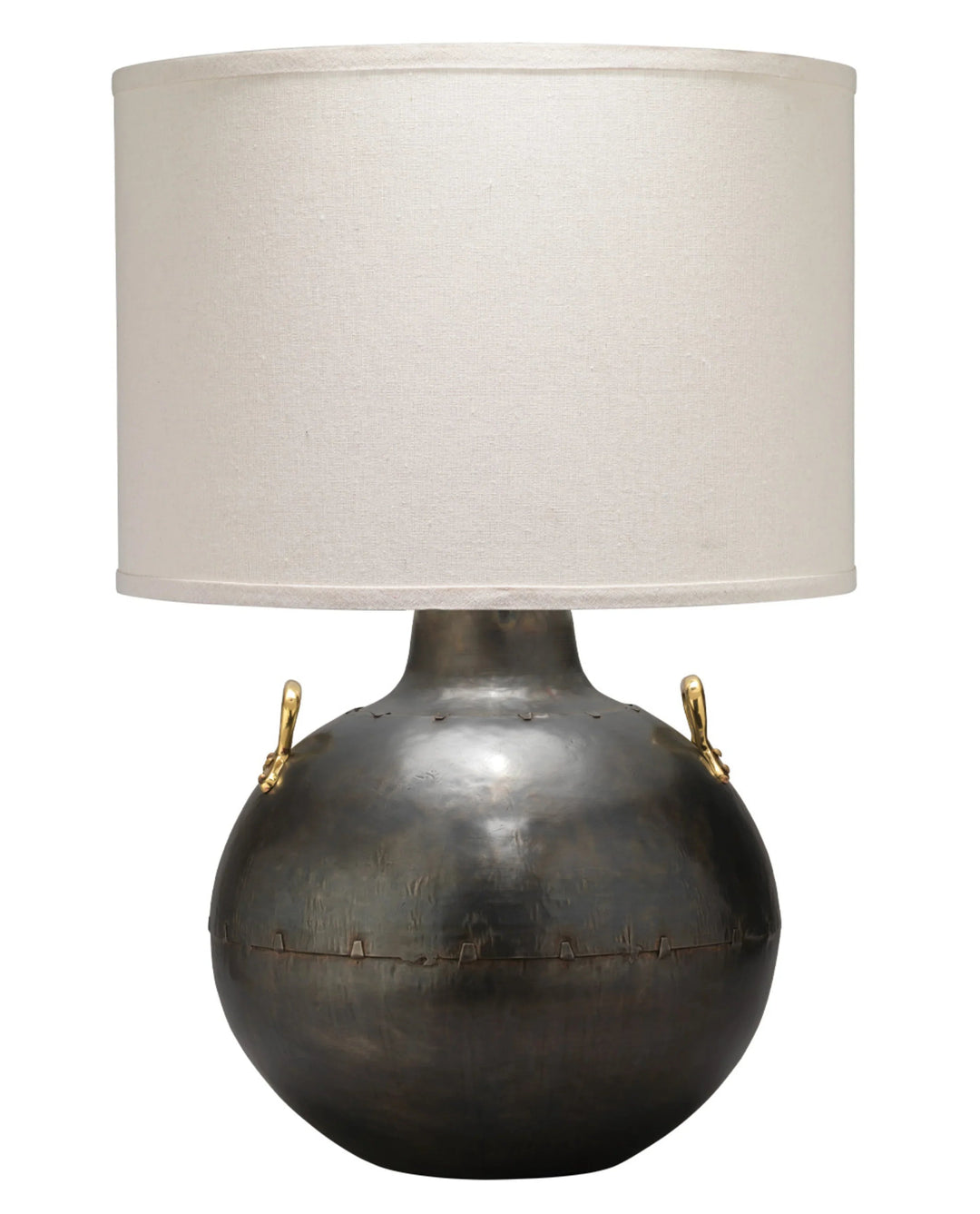 SwayLiving Two Handled Kettle Steel Table Lamp with Burlap Shade TABLE LAMPS