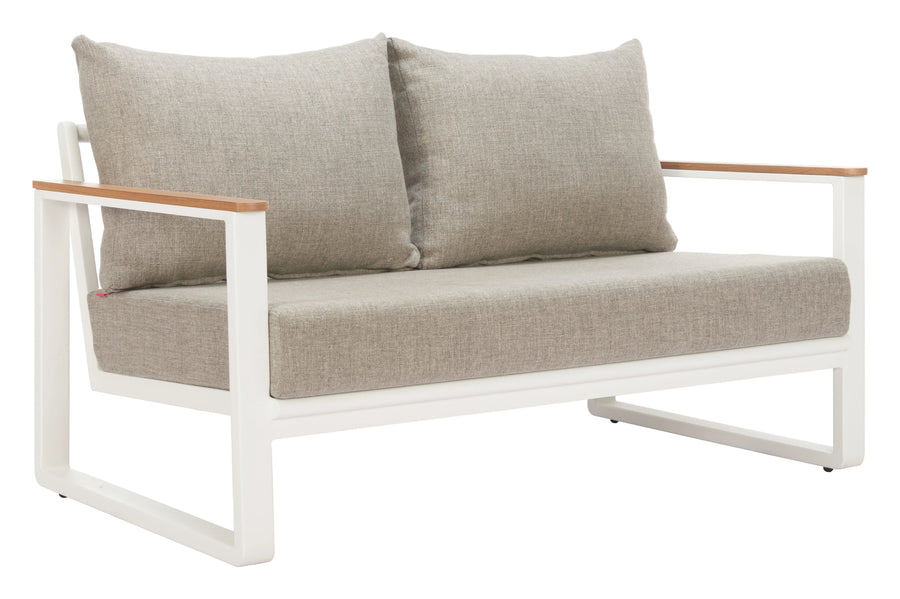 SwayLiving Welt Sofa Taupe & White SOFAS + SECTIONALS