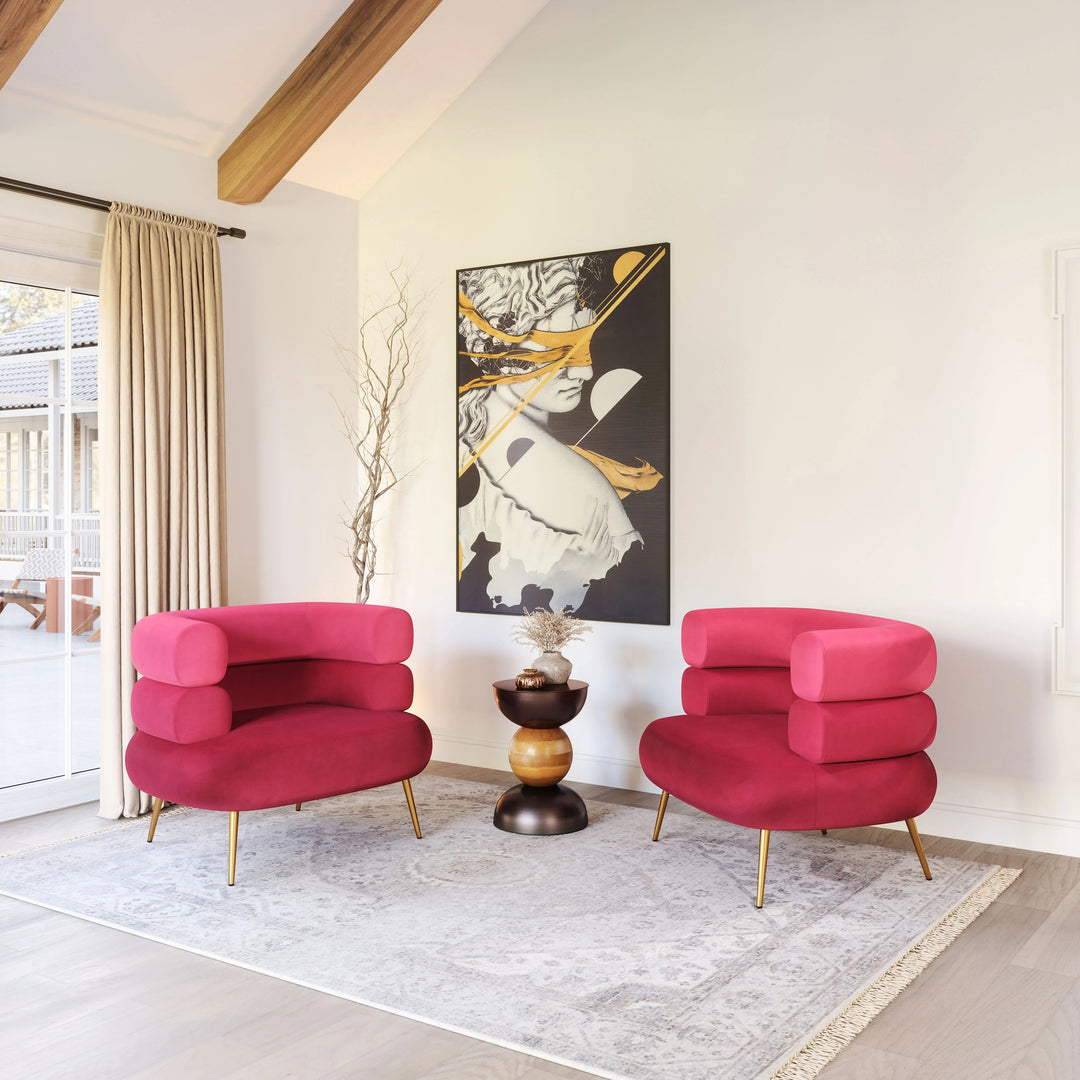 SwayLiving Arish Accent Chair Red ACCENT + LOUNGE CHAIRS