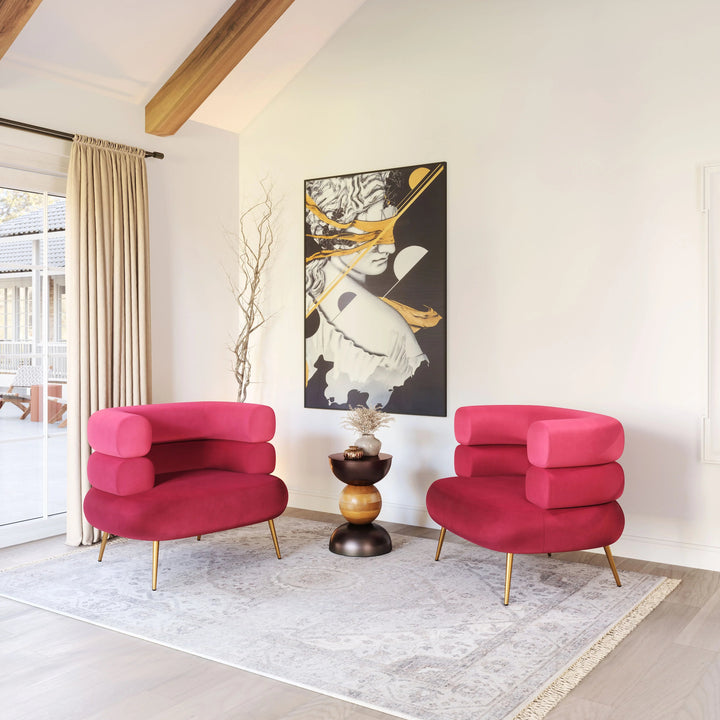 SwayLiving Arish Accent Chair Red ACCENT + LOUNGE CHAIRS