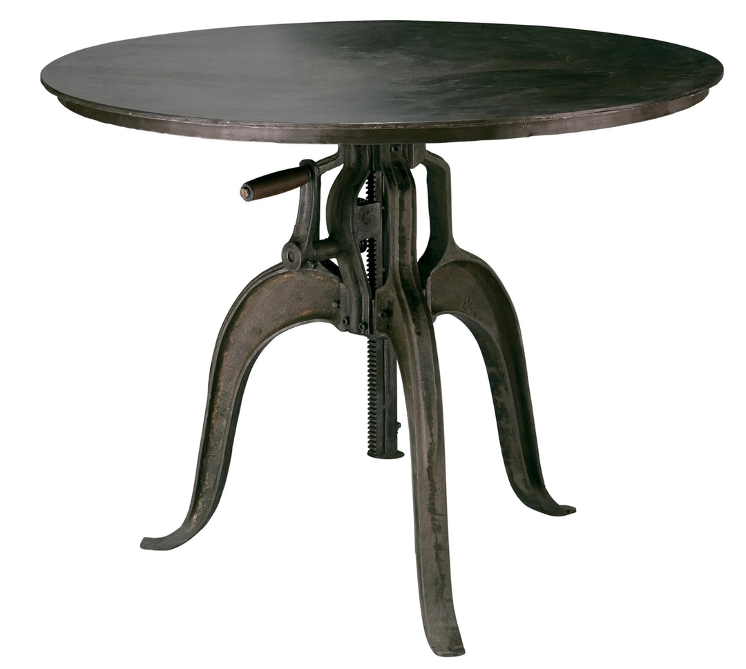 SwayLiving Americana Iron Crank Table, Gun Metal DINING TABLES