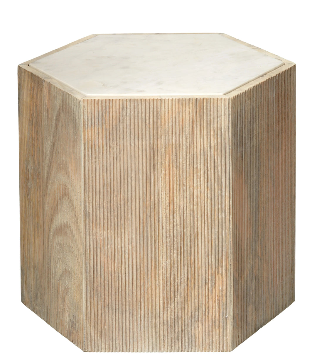 SwayLiving Argan Wood Hexagon Table, Large ACCENT TABLES