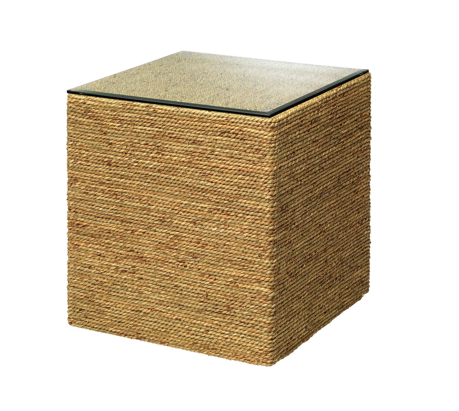 SwayLiving Captain Seagrass Square Side Table ACCENT TABLES