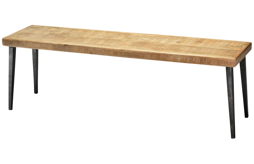 SwayLiving Farmhouse Wood Bench, Natural BENCHES