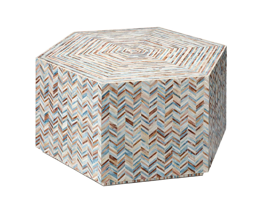 SwayLiving Hepburn Mother of Pearl Hexagon Coffee Table COFFEE TABLES