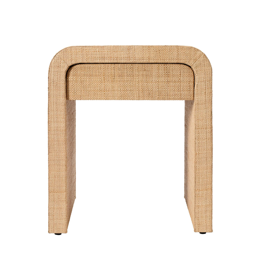 SwayLiving Montecito 1-Drawer Raffia Side Table ACCENT TABLES