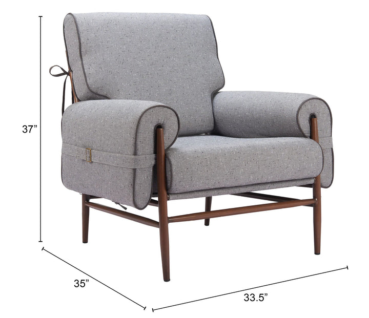 SwayLiving Klem Accent Chair Gray ACCENT + LOUNGE CHAIRS