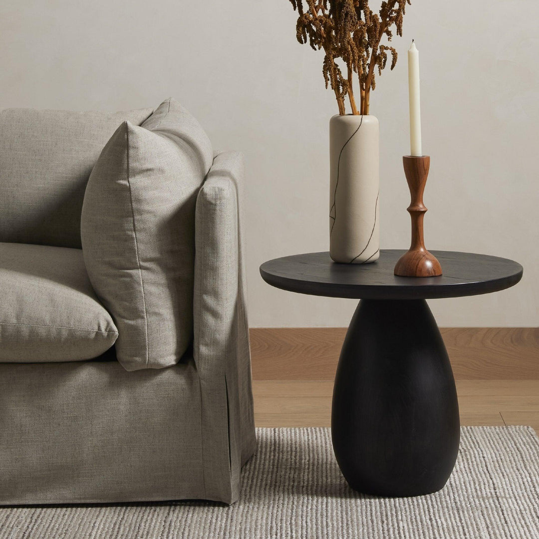 Merla Wood End Table-Tall - SwayLiving