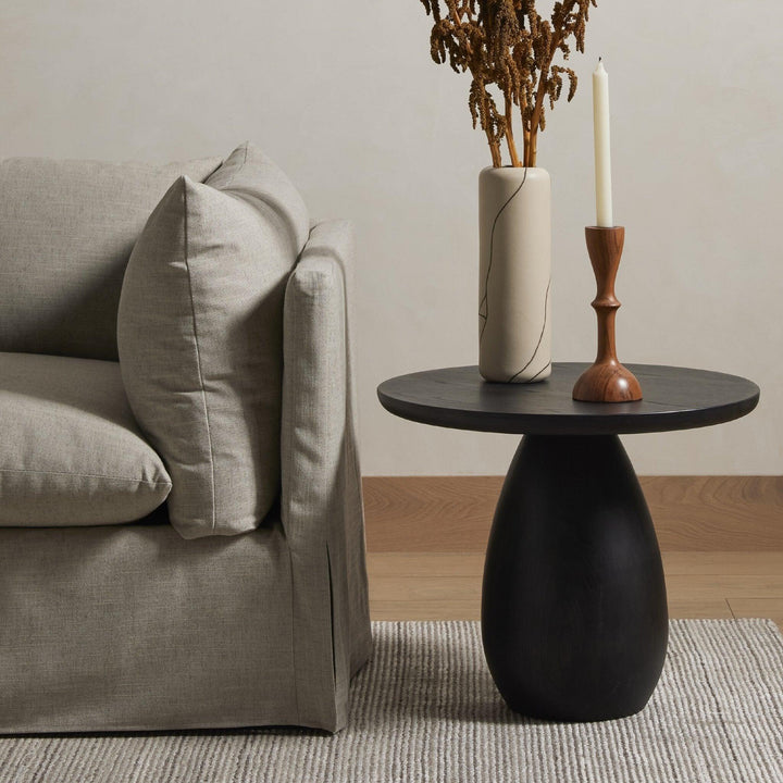 Merla Wood End Table-Tall - SwayLiving