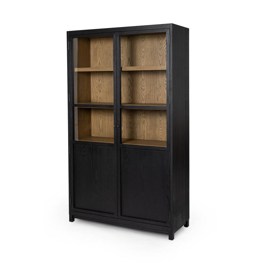 Millie Panel and Glass Door Cabinet - SwayLiving
