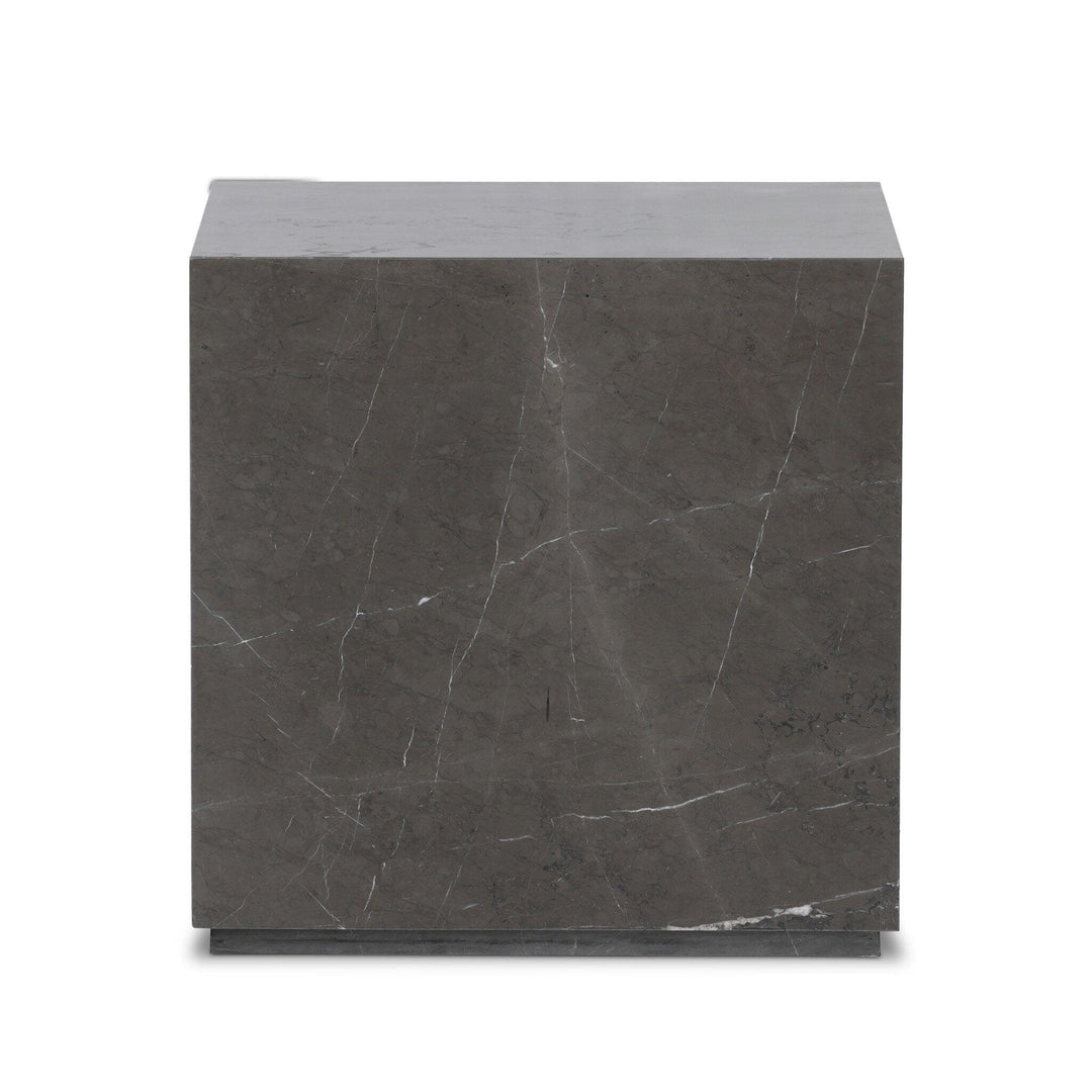 Modern Marble Plinth End Table - SwayLiving
