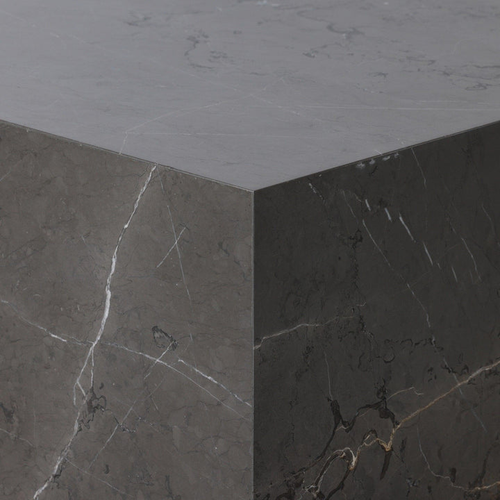 Modern Marble Plinth End Table - SwayLiving