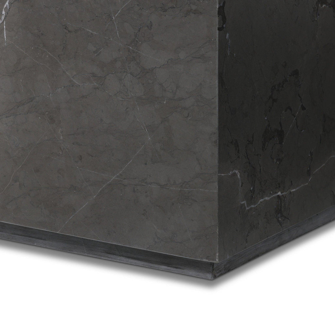 Modern Marble Plinth End Table - SwayLiving
