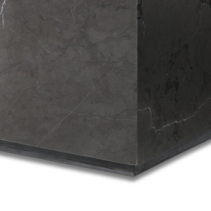 Modern Marble Plinth End Table - SwayLiving